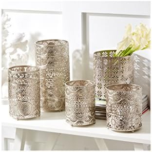 Tozai Anthemion Set of 5 Silver Candleholders