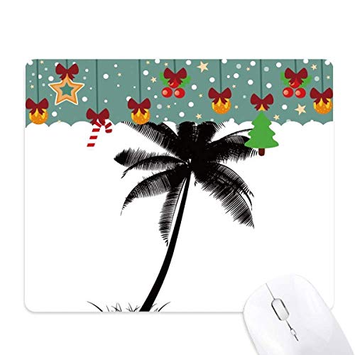 Tapis de souris jeu silhouette cocotier plage noir pour bureau