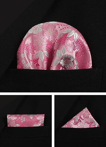 Image of Paisley Floral Mens Tie Formal Necktie Pocket Squares Ties Clips Cufflinks Classic for Men Set