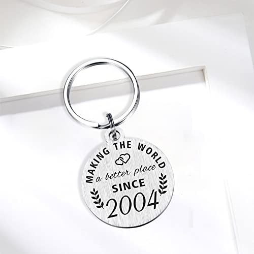 Abnty 19Th Birthday Gifts For Girls Boys, 19 Year Old Birthday Keychain, Born In 2004 Gifts, 2004 Birthday Decorations #TOP3