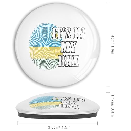 Aimant Rwanda en verre x4 pour frigo et tableau blanc - 4