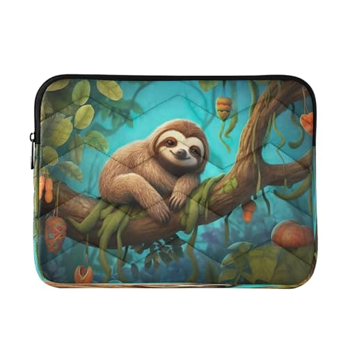 Funda para portátil 13-14 pulg impermeable con diseño perezoso