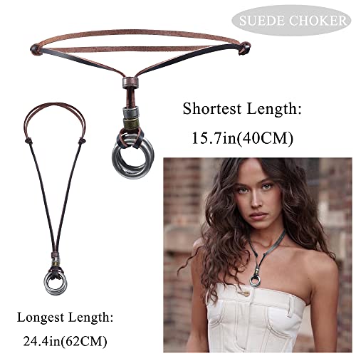 FASACCO 8 Pcs Leather Necklace for Men Women Brown Black Leather Cord Necklace Tribal Arrow Wolf Tooth Feather Pendant Statement Necklace for Men Women3