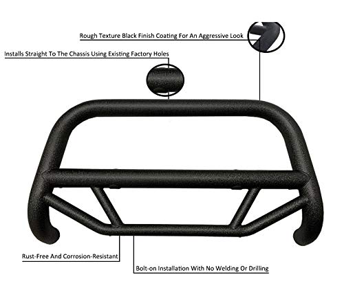 Black Horse Max T Bull Bar Textured Black Compatible With 2019-2023 Ram 2500|2019-2023 Ram 3500-Mbt-Mr1903 #TOP6