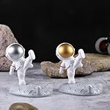 Astronaut Phone Holder - Unique Creative Stand for Smartphones and Tablets, Great for Home and Office Decor (2 pcs)