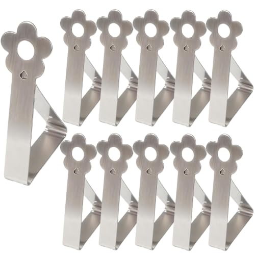 10 Pièces Pince Nappe Exterieur, Pince Nappe, Design Fleuri Réglable