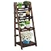 Yaheetech 4-Tier Foldable Wooden Ladder Shelf Plant Flower Ladder Shelf Stand Rack Decorative Ladder Book Magazine Holder Storage