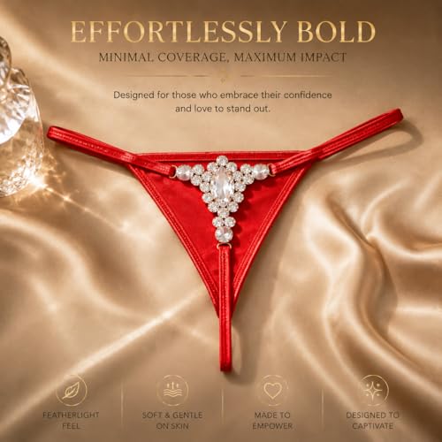 Image of Sexy Underwear for Women Elegant Rhinestone Panties Adjustable Waist Straps Crystal Thongs hilos sexys para mujer hot