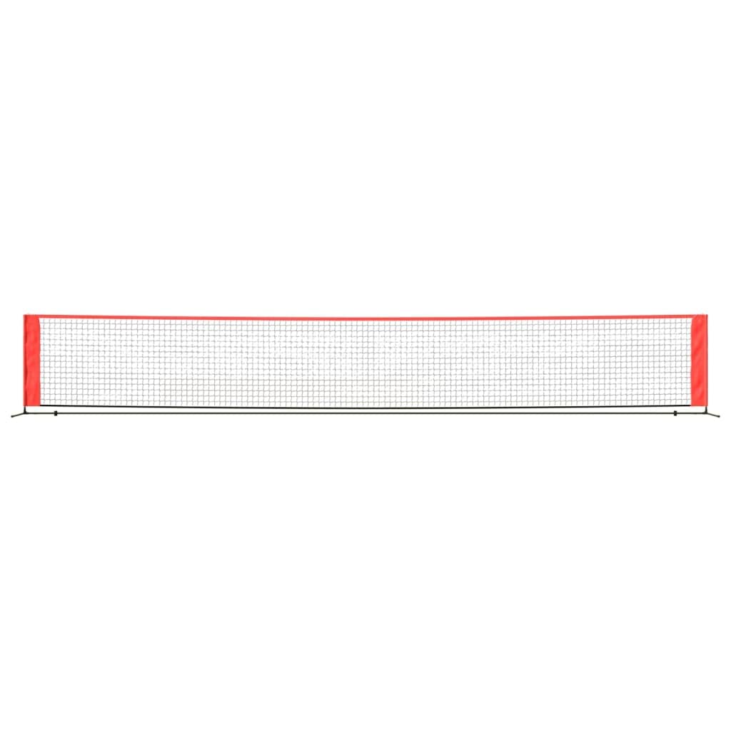 vidaXL Red de Tenis poliéster Negro y Rojo 600x100x87 cm