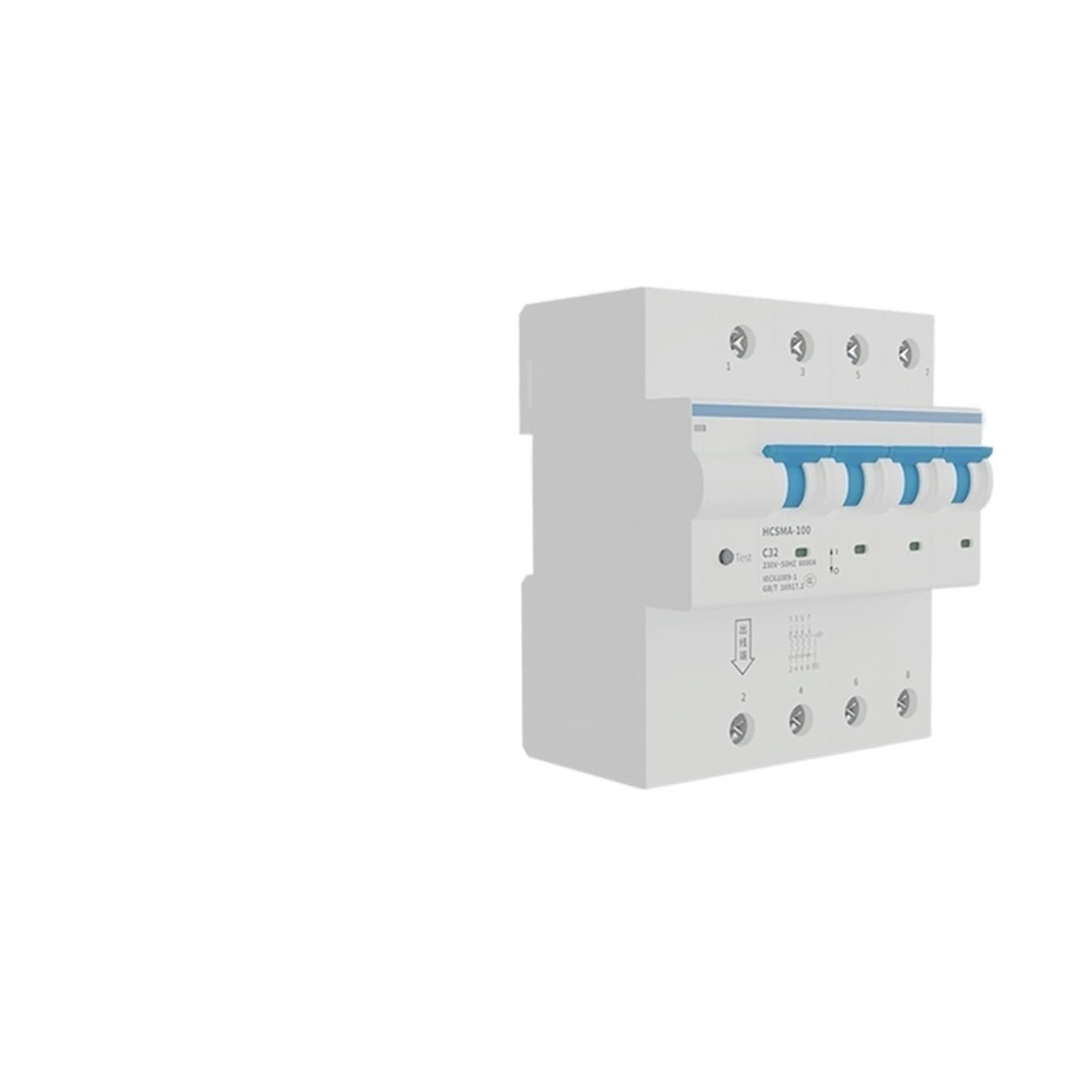 Disjoncteur intelligent 4G IoT 2P+N 32A avec protection fuite