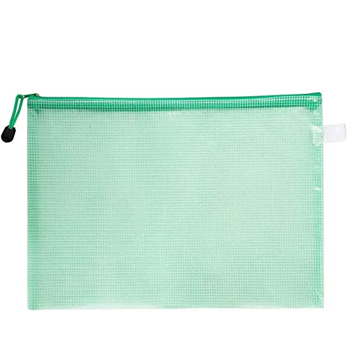 Pochette plastique fermeture éclair A3 vert sac rangement plastique zip