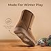 DREAM PAIRS Girls Boys Boots Kids Faux Fur Lined Winter Snow FuzzyClassic Kid's Mid Boot,Size 6 Big Kid,Light Brown,SHORTY-K