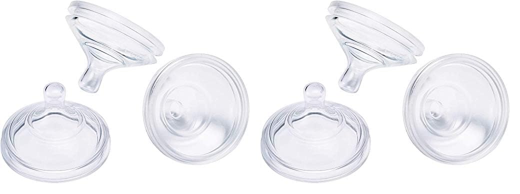 Boon Unisex Boon NURSH Silicone Replacement Nipple, Air-Free Feeding, Stage 2 Medium Flow Multi 3 Count (Pack of 2) One Size