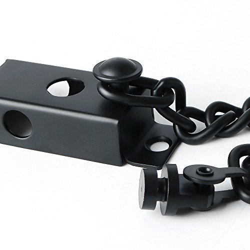 Alise Sus304 Stainless Steel Slide Bolt Latch Gate Latches Heavy Duty Safety Door Lock With Anti-Theft Chain And Spring Lock,Matte Black #TOP7