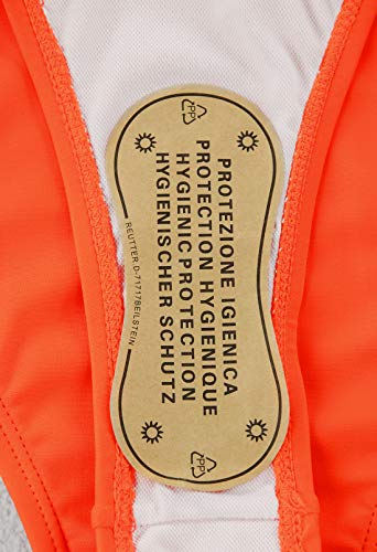 Pink Queen Women's Remove Strap Pad High Waist Bikini Set Swimsuit Orange, X-Large #TOP4