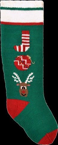 Googleheims Christmas Stocking Kits for Knitting Joy (Green)