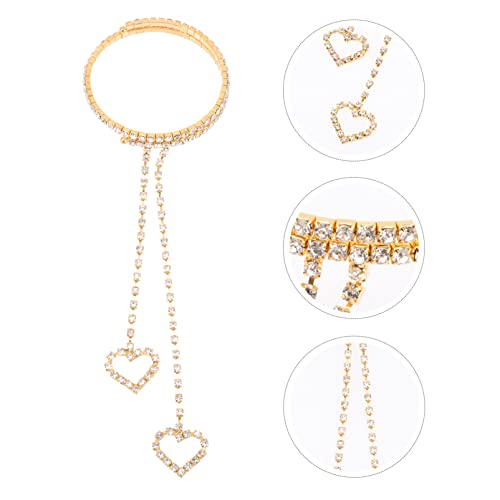 Lurrose Pulseira De Strass De Dourado Corrente Presente De Braço Borlas Meninas Para Pulseira Femini