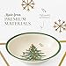 Portmeirion Spode Christmas Tree 5.5-Inch Cereal Bowl Set, Set of 4 - Bowls for Breakfast, Oatmeal, Cereal, Soup - Festive Bowls with Classic Christmas Tree Design - Dishwasher & Microwave Safe