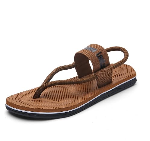 Comfortable Men's Thong Sandals - Casual Non-Slip Flip Flops Shoes with Toe Post for Indoor & Outdoor Walking, Perfect Beach Shoes for Spring and Summer