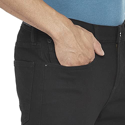 Image of Everblue Men Solid Stretchable Black Comfort Slim Midrise Jeans