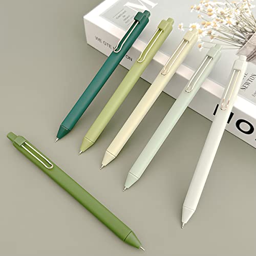 allydrew-Retractable-Black-Ink-Gel-Pens-05mm-Fine-Point-Stationery-Supplies-for-Home-and-Office-Set-of-6-Green