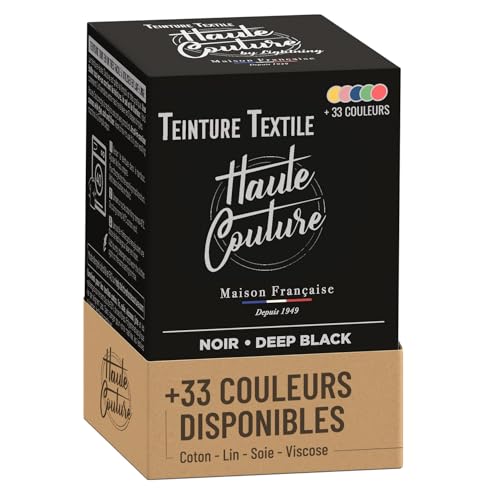 Teinture Textile Noir Intense Haute Couture - Coton Lin Soie Viscose 350g