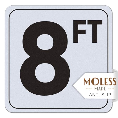 MOLESS 8FT Pool Depth Markers, 6x6″ Anti-Slip Vinyl Pool Sticker, 1 Pack