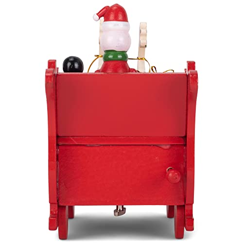 Trineo de Santa con reno rojo decorativo para regalar en Navidad 5