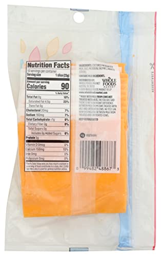 365 By Whole Foods Market, Cheddar Sharp Slice, 8 Ounce #TOP1