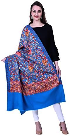 SWI WITH LABEL Kashmiri Shawl for Women, Aari Embroidery, (Size 40 X 80 Inches) โฆ