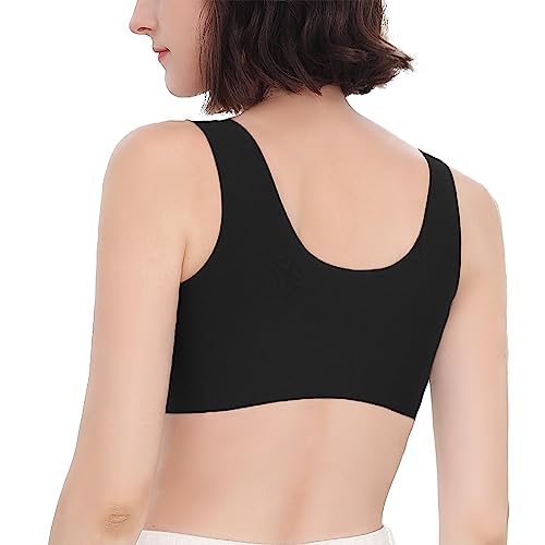 Image of FallSweet Front Close Bra for Women Push Up Wirefree Bra Seamless No Dig Comfort Brassiere