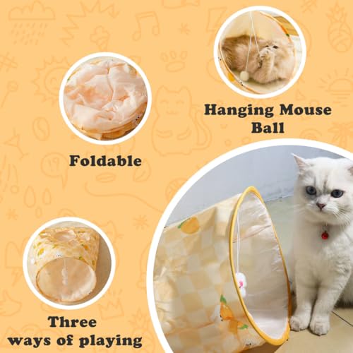Tunnel de cache-cache chaton Andiker pliable pour stimuler l'instinct - 4