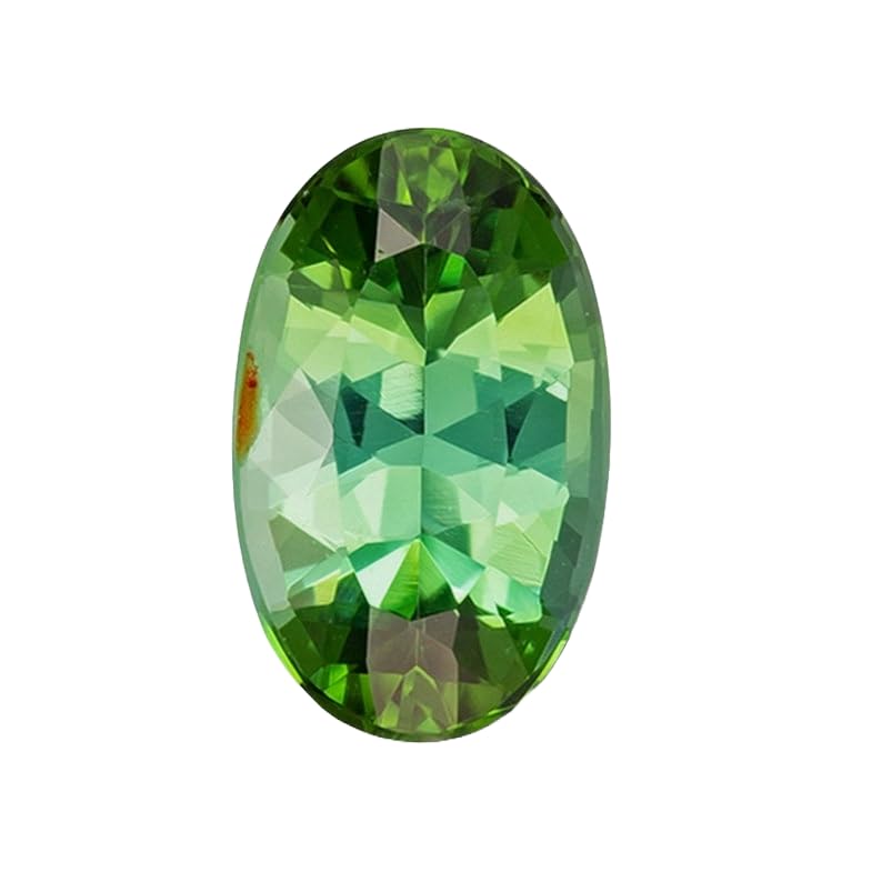 Tourmaline verte coupe fine, gemme ovale de prestige pour joaillerie