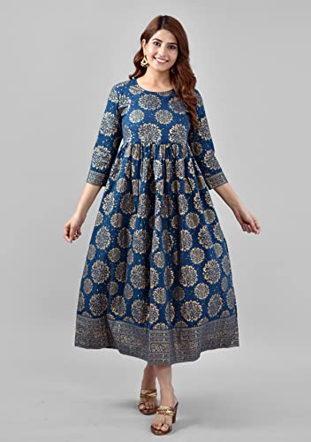Image of Rayon Printed Anarkali Kurta for Womens