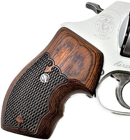 Miniatura 5 de Premium Gun Grips Smith & Wesson Rosewood - Empuñaduras de marco en J de perfil bajo