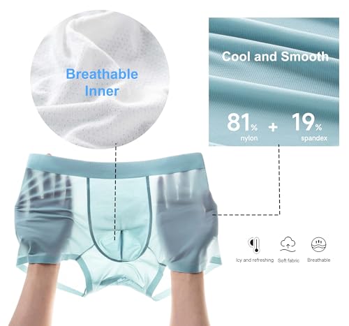 Ice Silk Men's Underwear Briefs See Thru Underwear Sexy Lingerie for Man4