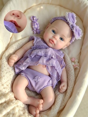Muñeca bebé silicona realista 13 pulgadas miniatura 1