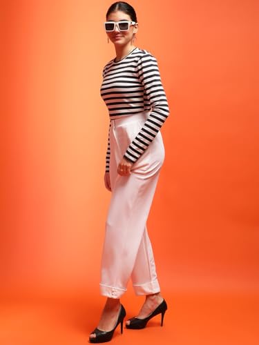 Image of KOTTY Women's High Waist Pleated Wide Leg Trousers