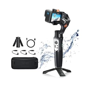 3 Axis Gimbal Stabilizer for Gopro Hero 13/12/11/10/9, Handheld Stabilizer for Gopro for Video Recording, IPX4 Waterproof, Bluetooth Control, Compatible with Osmo Camera, Insta360, hohem iSteady Pro4