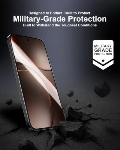 Image of Tempered Glass for Oppo Find X9 Pro and Oppo Reno 15 Pro (6.78 Inch) | Full Glue Edge to Edge Coverage | Optical In-Display Fingerprint Unlock | Bubble Free Installation