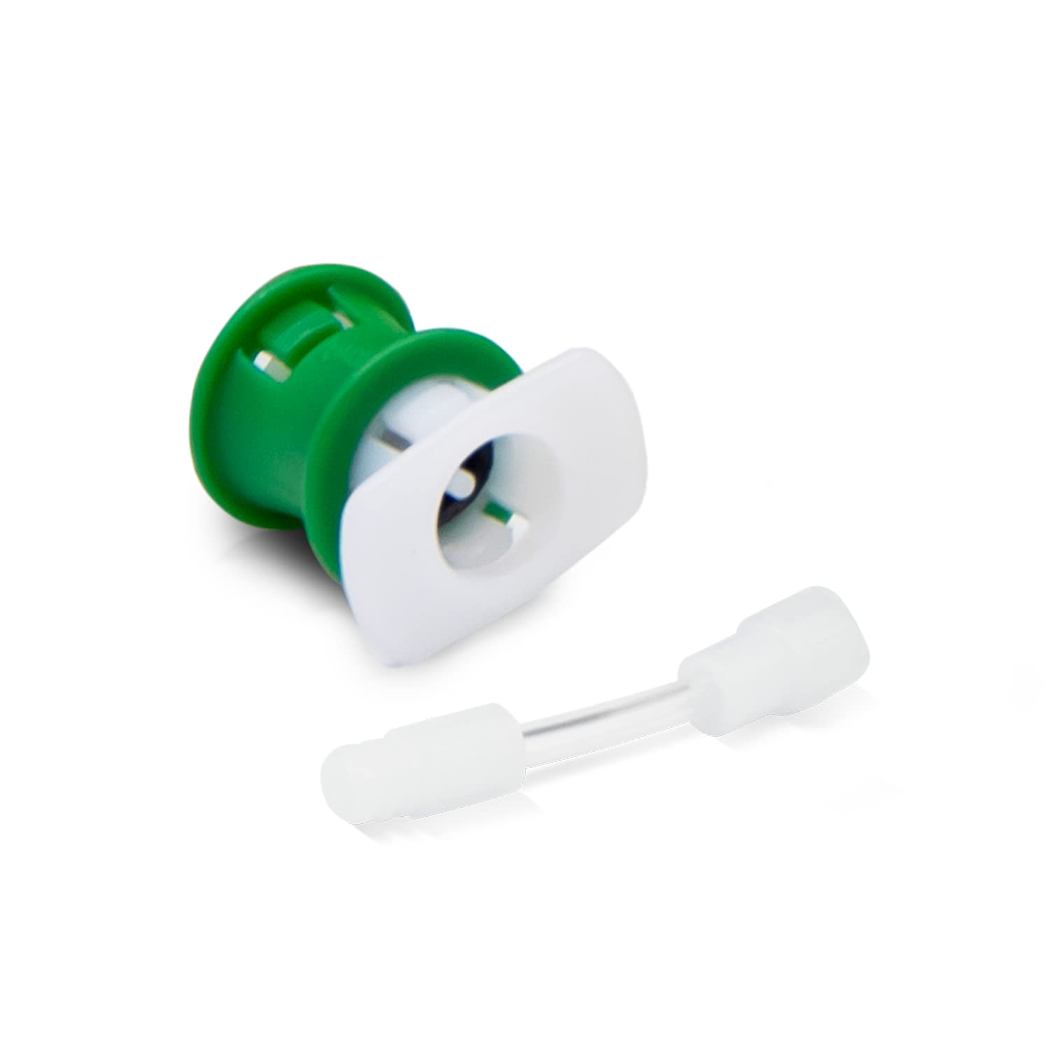 Errecom Adaptateur avec raccord rapide coté basse pression pour systèmes de climatisation des véhicules avec gaz réfrigérant R1234yf (vert) + Tuyau flexible Flex Hose