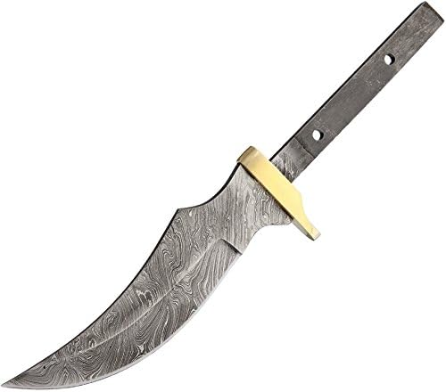Knifemaking BL107-BRK Knife Blade Damascus Upswept