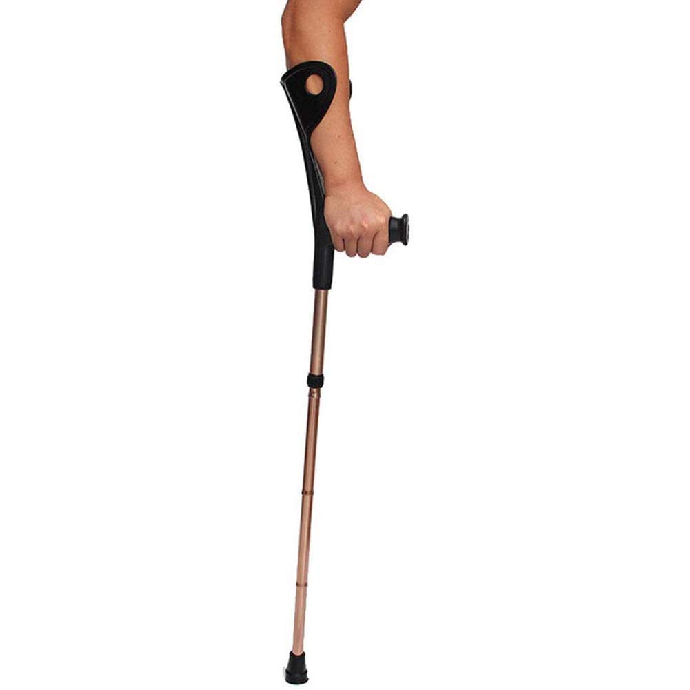 BJH 2pcs Muleta Codo Plegable, Aleación De Aluminio, Cuatro Pliegues, Codo, Antebrazo Muleta Codo Muletas Asistencia De Aluminio Ultraligero Plegable con Mango Cómodo, Bastón para Caminar HGCHH