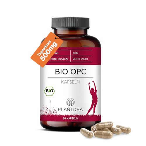 Bio OPC Kapseln I 500mg Tagesdosis I 60 Kapseln hochdosiert I laborgeprüft I Bio OPC Pulver I veganes Präparat I Ohne Zusätze I PlantDEA Bio OPC Kapseln I 500mg Tagesdosis I 60 Kapseln hochdosiert I laborgeprüft I Bio OPC Pulver I veganes Präparat I Ohne Zusätze I PlantDEA