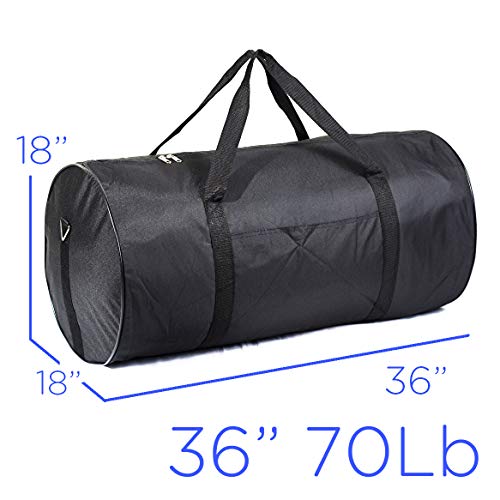 36" 70Lb Luggage Maletín Bolso Gusano Extraligero Duffle Roll Bag Suitcase Black2