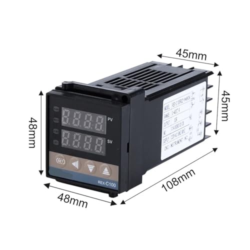 Evite variaciones térmicas con el controlador de temperatura PID REX-C100MAN inteligente de 220V 2