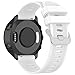 TopPerfekt Band Compatible with Garmin Forerunner 55/158/245, 20mm Soft Silicone Replacement Watch Band Strap Wristband for Garmin Vivoactive 5/6/Forerunner 570 42MM/165/645 music (White)