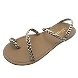  Sandalias Romanas De Playa con Trenzas Cruzadas para Mujer Sandalias Zapatillas De Verano Zapatillas Moda Zapatillas De Playa Zapatillas Zapatos para Mujeres Cómodo Y Elegante Gold EU 41