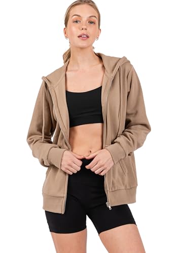 Sweat à capuche zippé en polaire pour vos balades matinales et moments détente