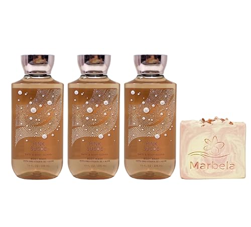 Bath & Body Works Pink Suede 3 Pack Body Wash